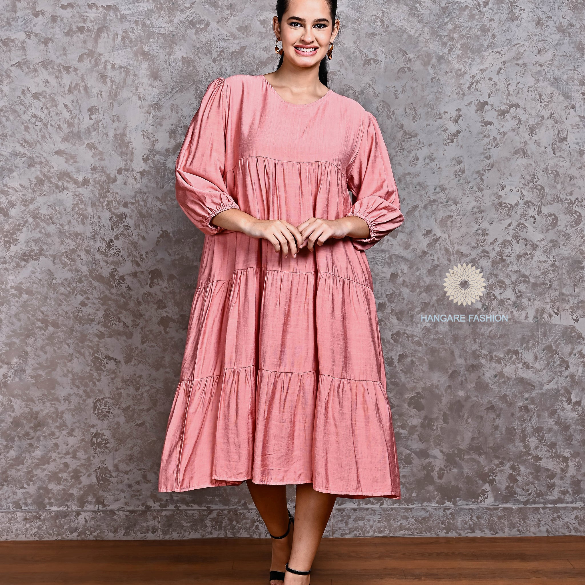 Chic Blended Cotton Midi Dress