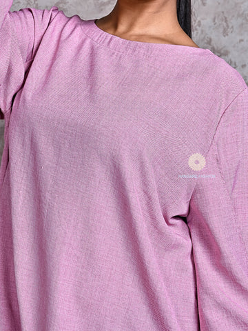 Blush Breeze Cotton Dress – Soft Grace in Motion