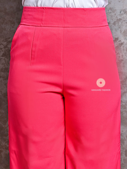 Straight-Fit Cotton Lycra Pants – Vibrant Western Bottomwear