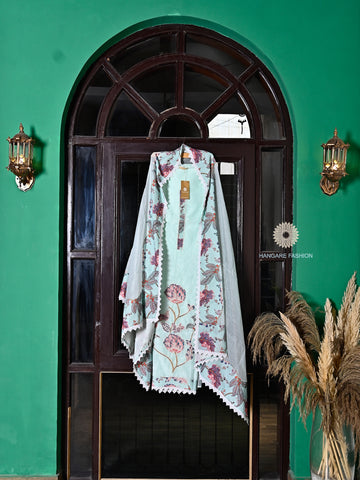 Elegant Kota Suit Set with Pearl & Patch Work Dupatta