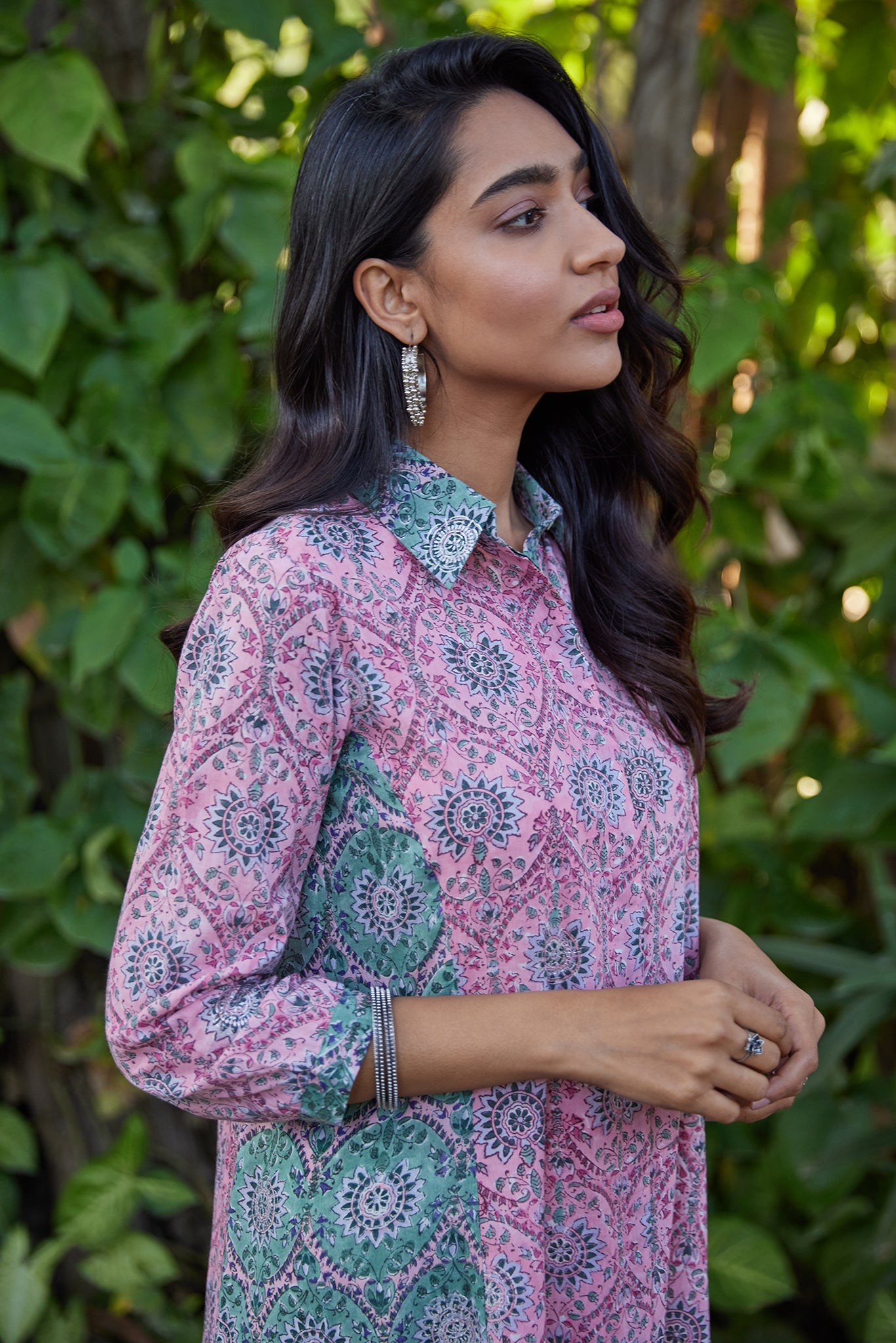 Hand Block Print Shirt Dress