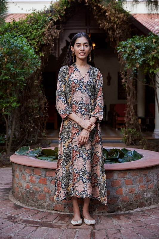 Signature Hand Printed Kalamkari Dress