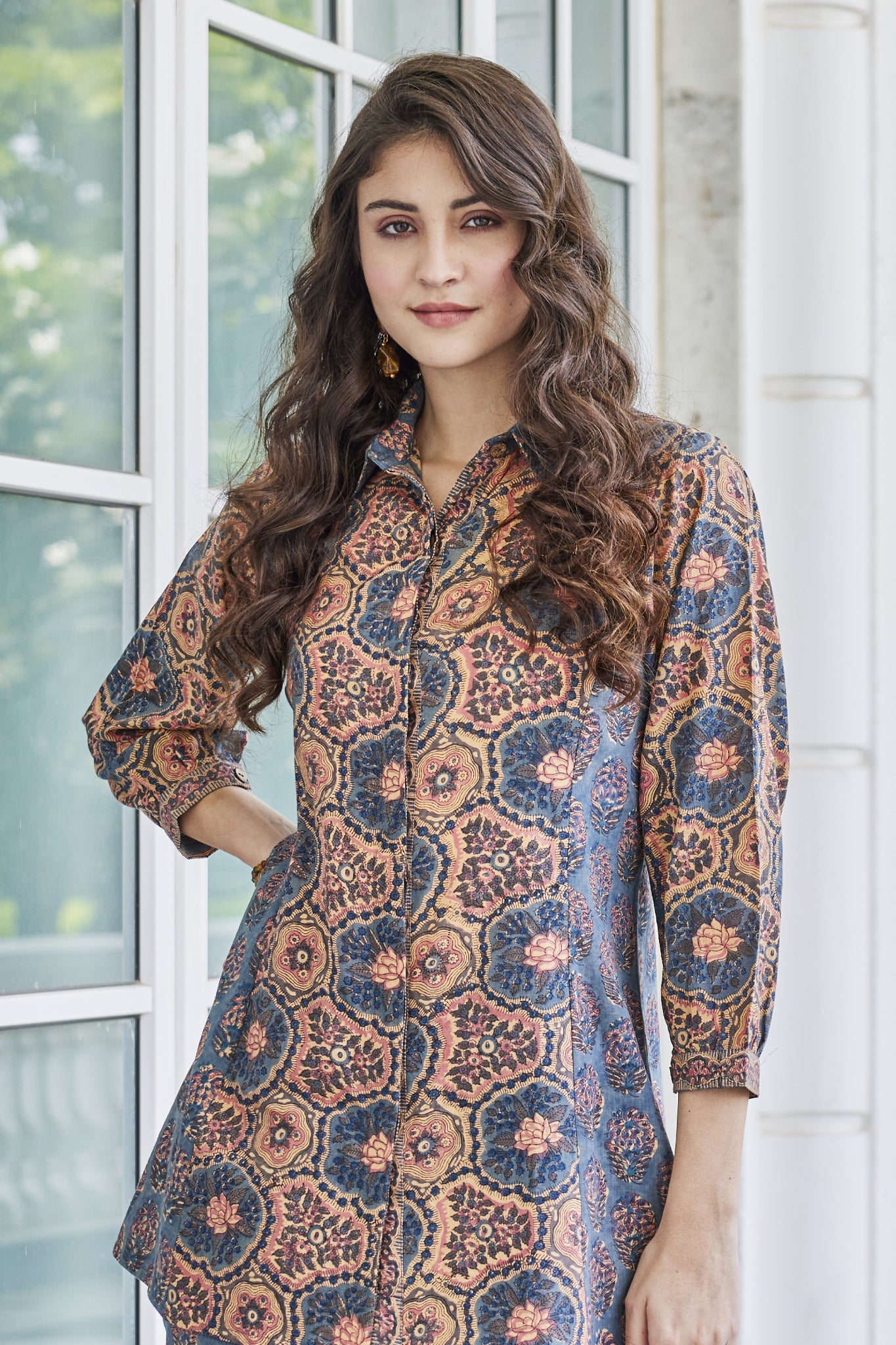 Hand-Block Printed Cotton Shirt