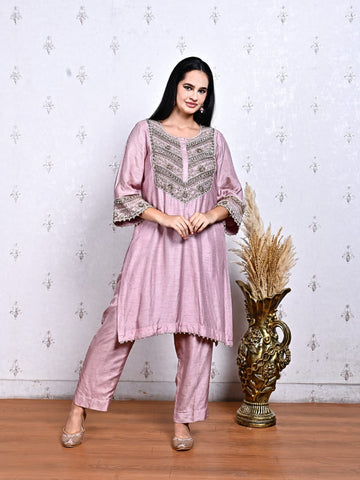 Dola Silk Coordset with Cut Dana Work
